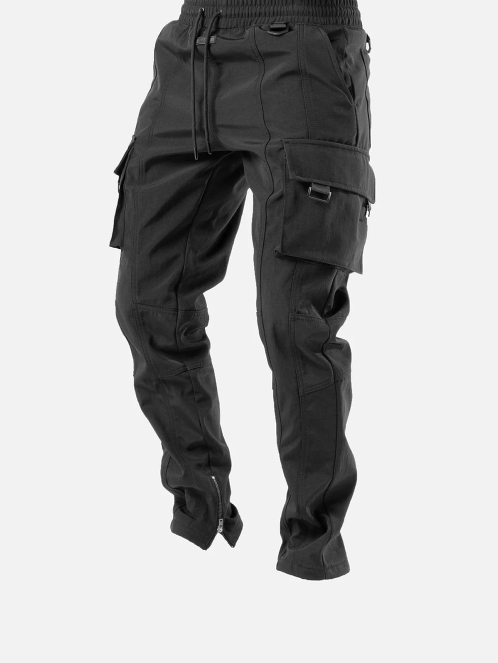 Black Tailor Cargo Jogger Pants - Utility Style